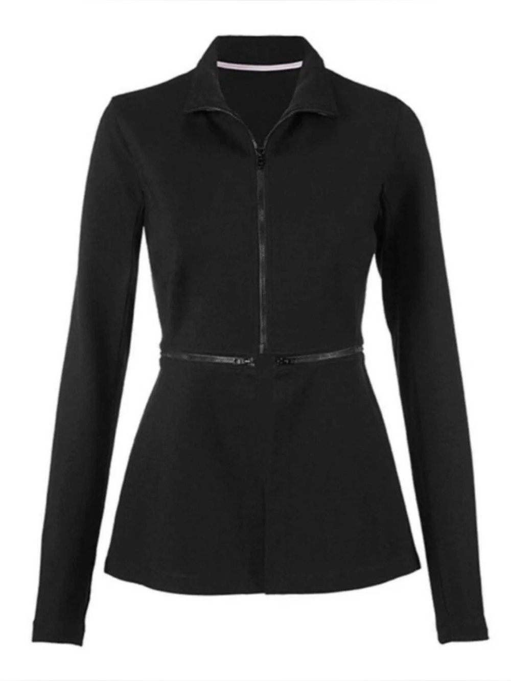 Cabi Relax Jacket Womens Black Zippered waistline Convertible Medium